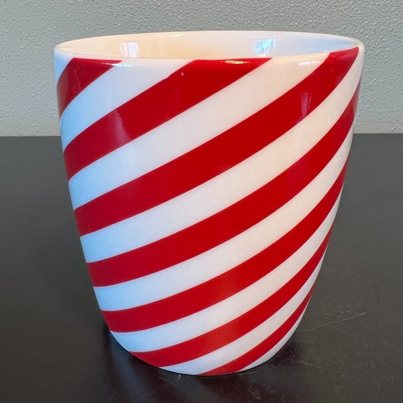 STARBUCKS Peppermint Red & White Striped Logo Coffee Mug - Picture 3 of 9